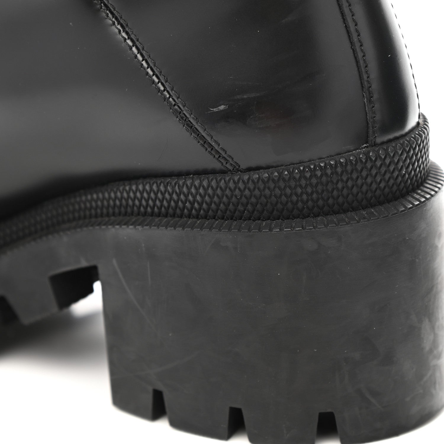 Gucci Calfskin Sylvie Web Lace Up Combat Boots 36.5 Black 16 of 18