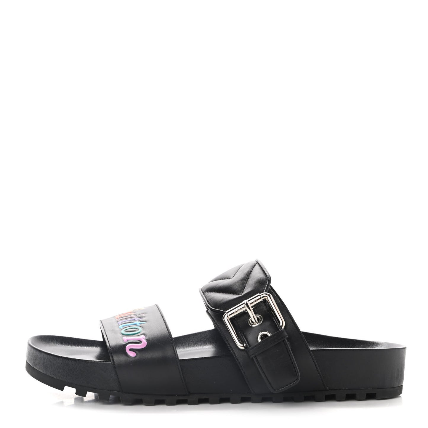 Calfskin New Wave Bom Dia Mule Sandals 38 Black