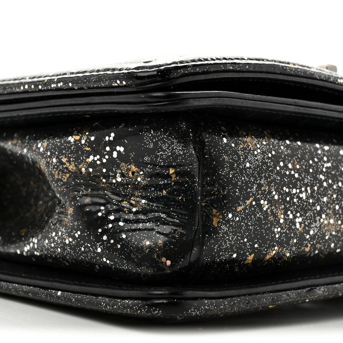 Chanel Glitter Glazed Calfskin Medium Boy Flap Black 9 of 15