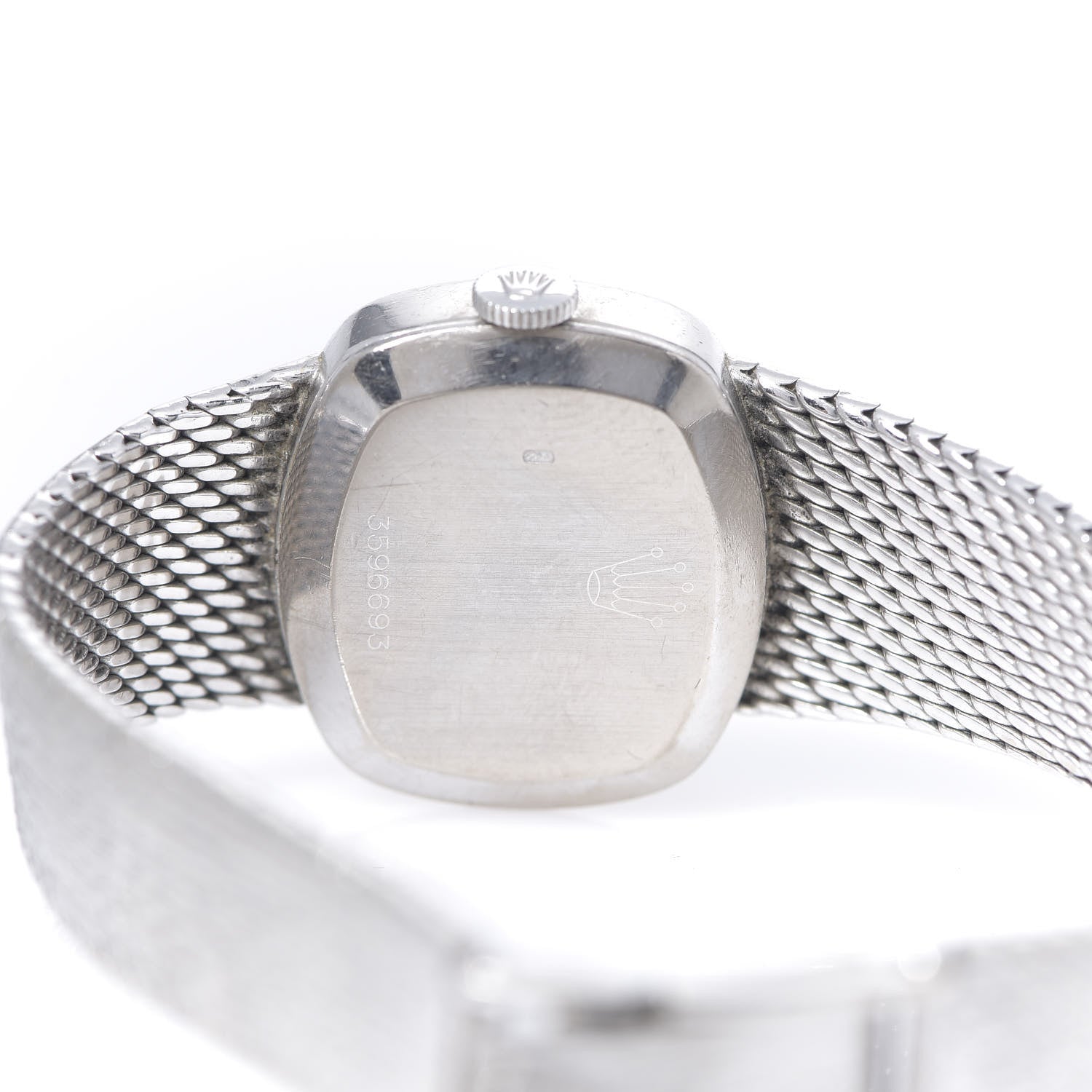 Rolex 18K White Gold 22mm Orchid Manual Winding Watch 4 of 4