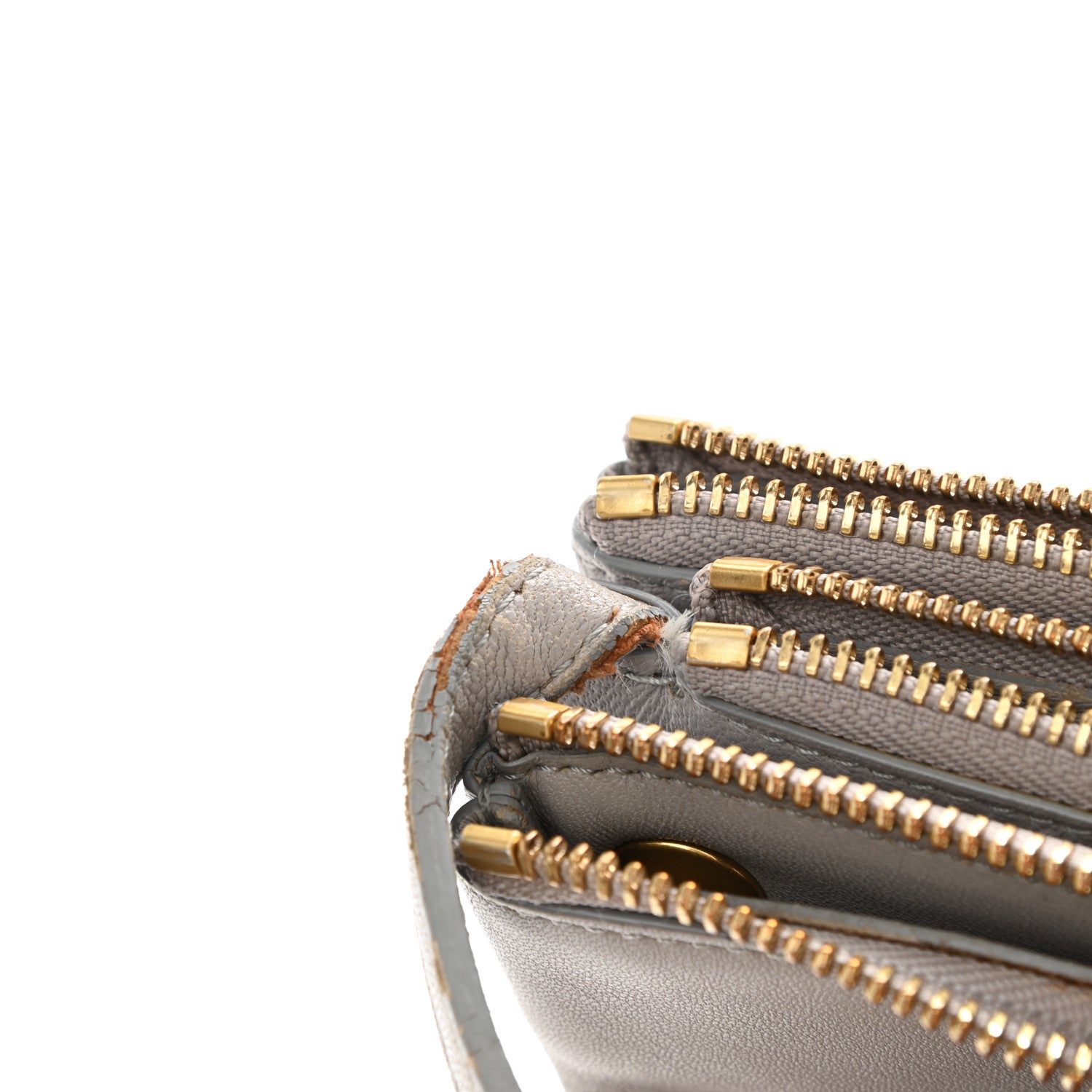 Celine Lambskin Large Trio Crossbody Bag Smoke 18 of 21