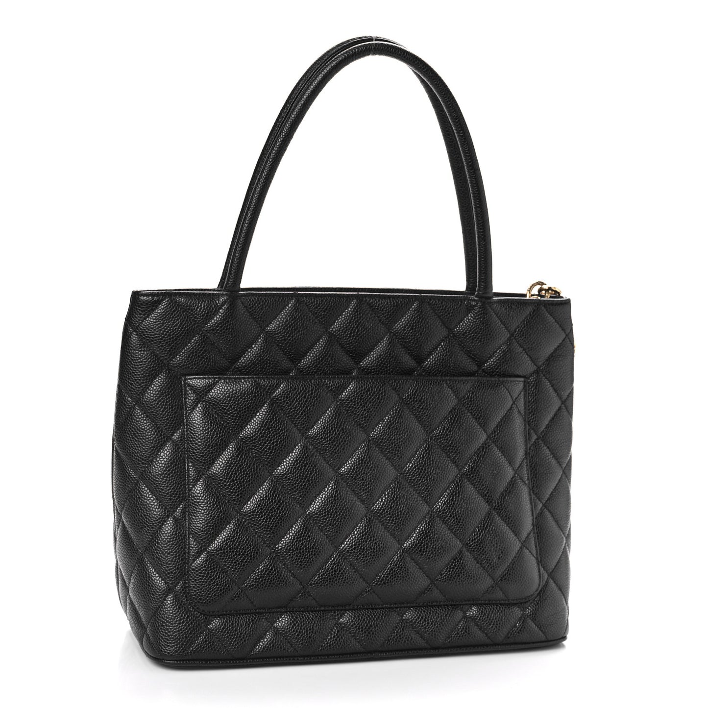 Caviar Quilted Medallion Tote Black