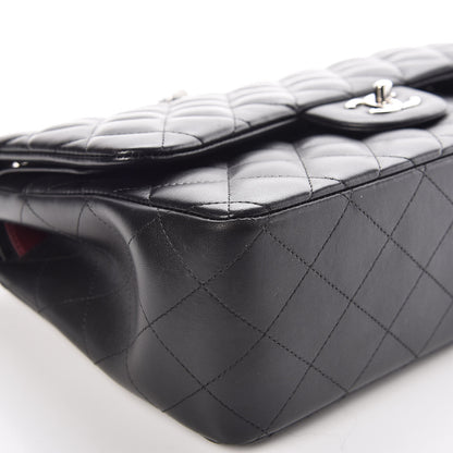 Chanel Lambskin Quilted Jumbo Double Flap Black 9 of 16