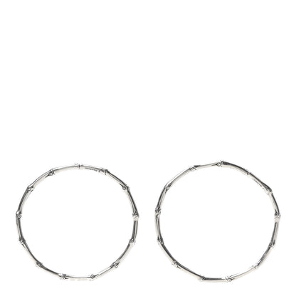 John Hardy Sterling Silver 57mm Bamboo Hoop Earrings 3 of 6