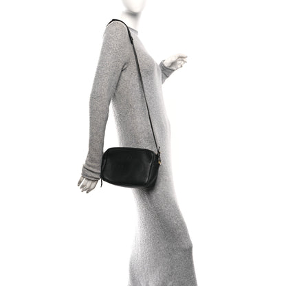 Prada Glace Calfskin Embossed Logo Crossbody Black 2 of 11