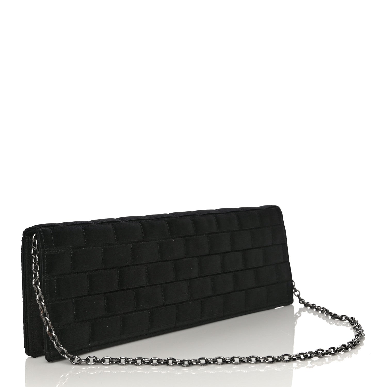 Chanel Satin Ribbon Evening Clutch Black 2 of 13