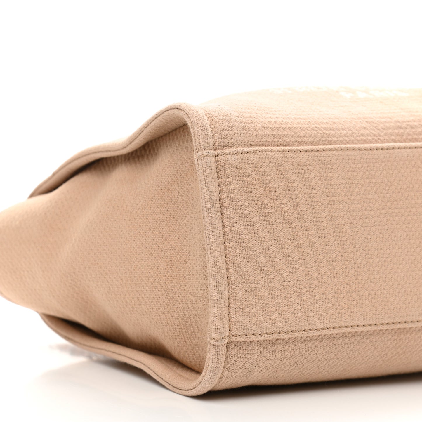 Mixed Fibers Small Deauville Tote Beige