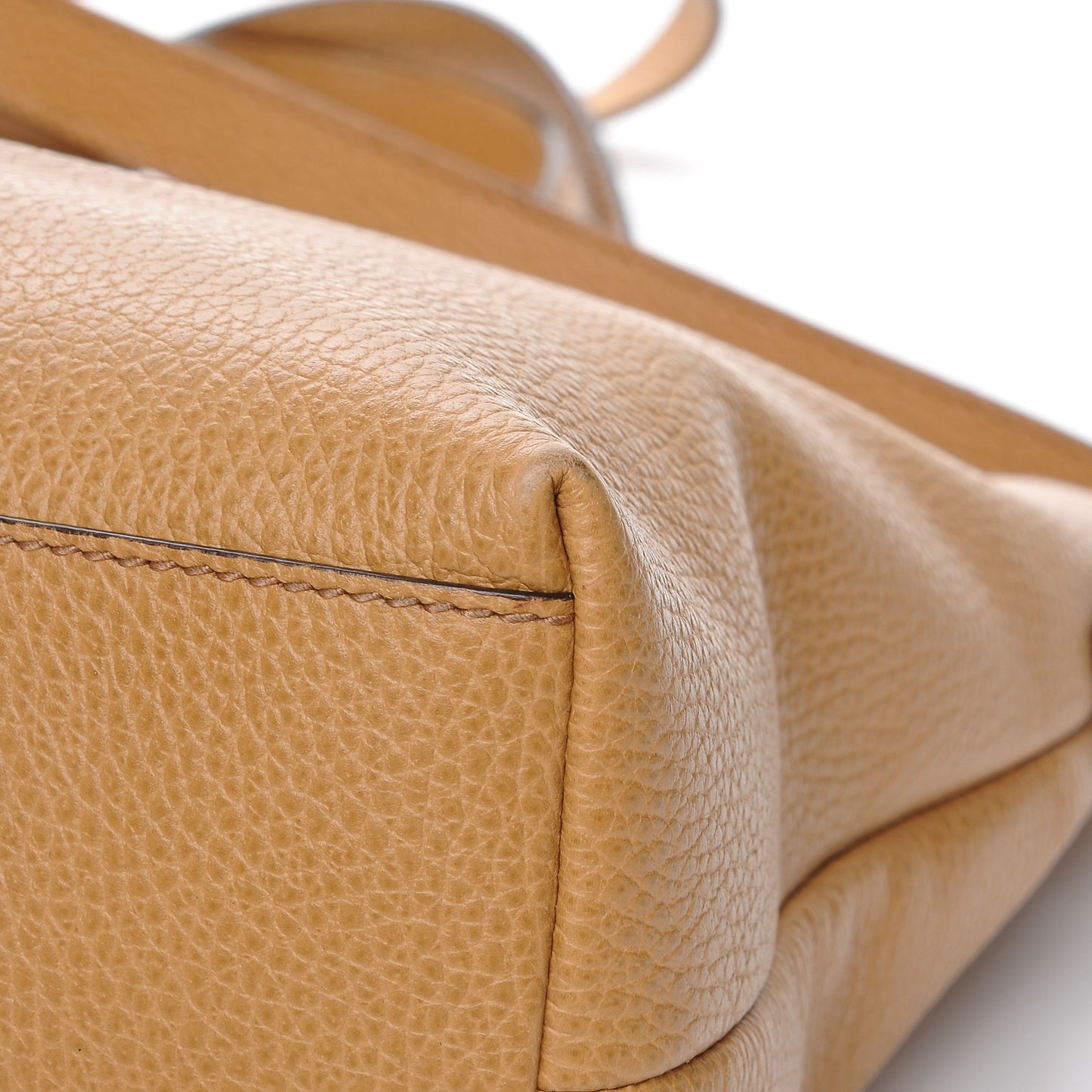 Calfskin Bamboo Tassel Top Handle Tote Whiskey