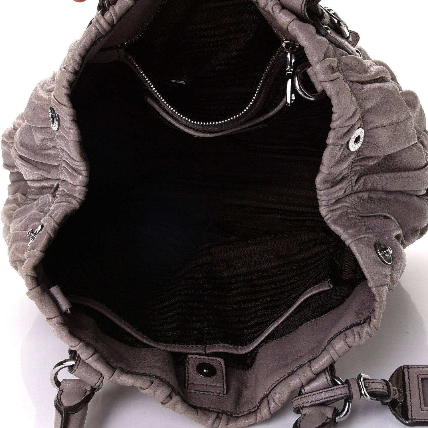 Prada Nappa Gaufre Shopping Satchel Bambu 8 of 9