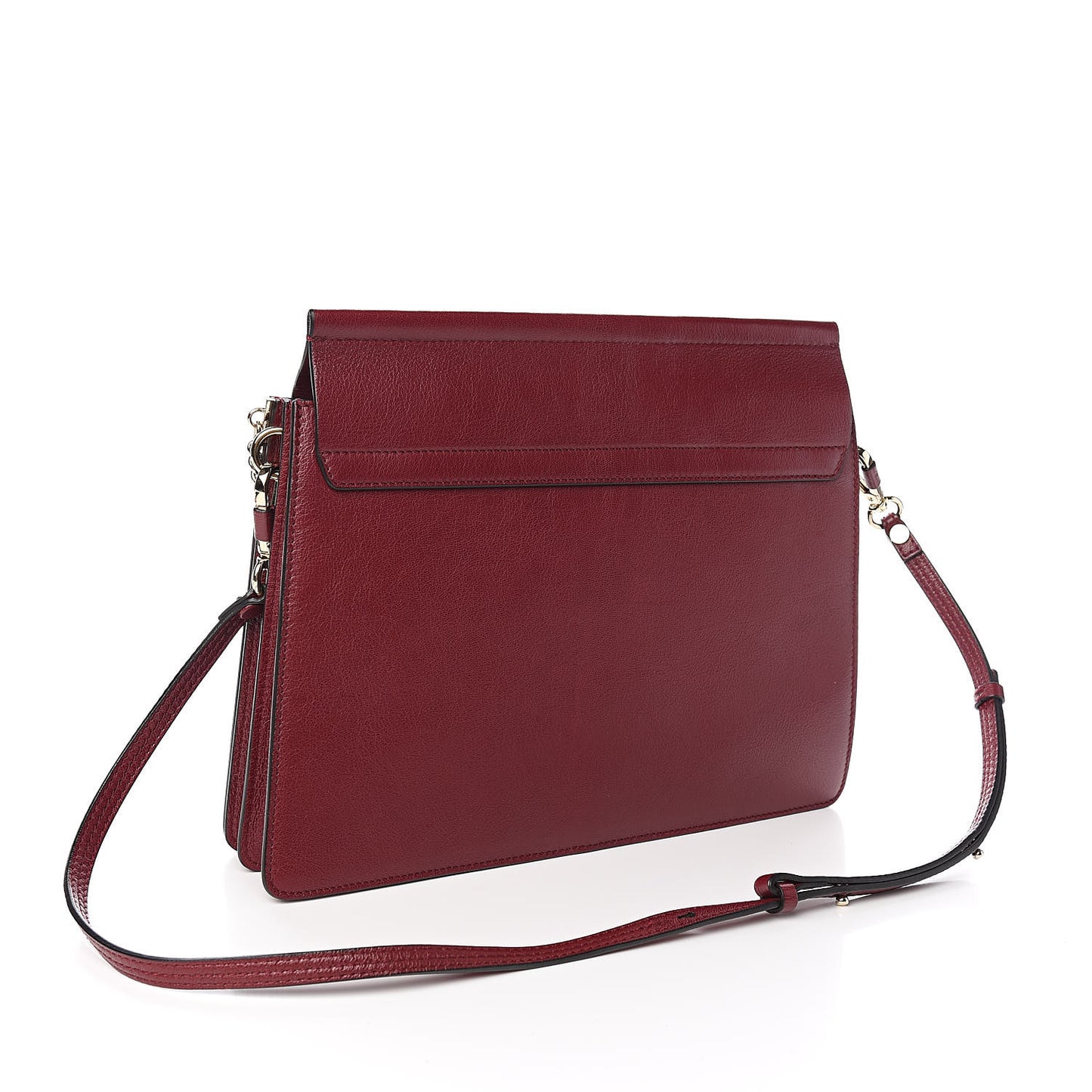 Calfskin Medium Faye Shoulder Bag Sienna Red