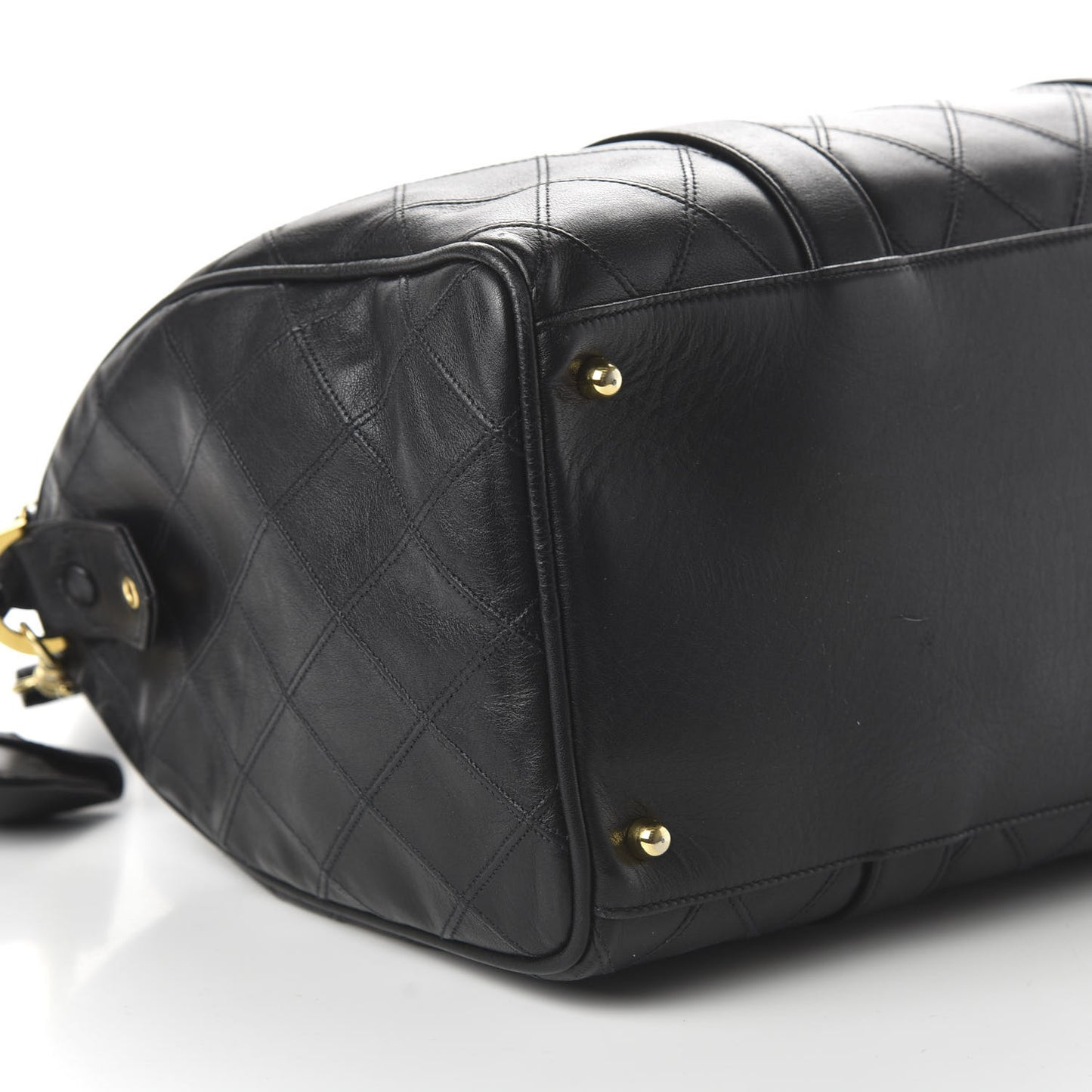 Calfskin Stitched CC Boston Black