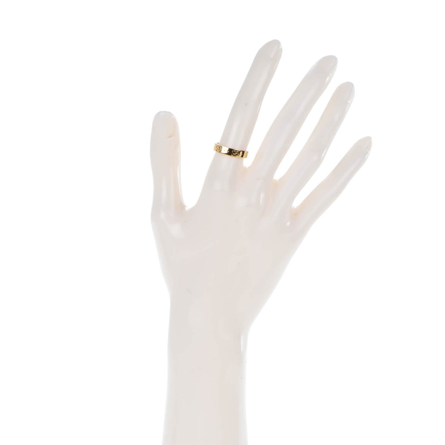 18K Yellow Gold 4mm Icon Thin Band Ring 51 5.75