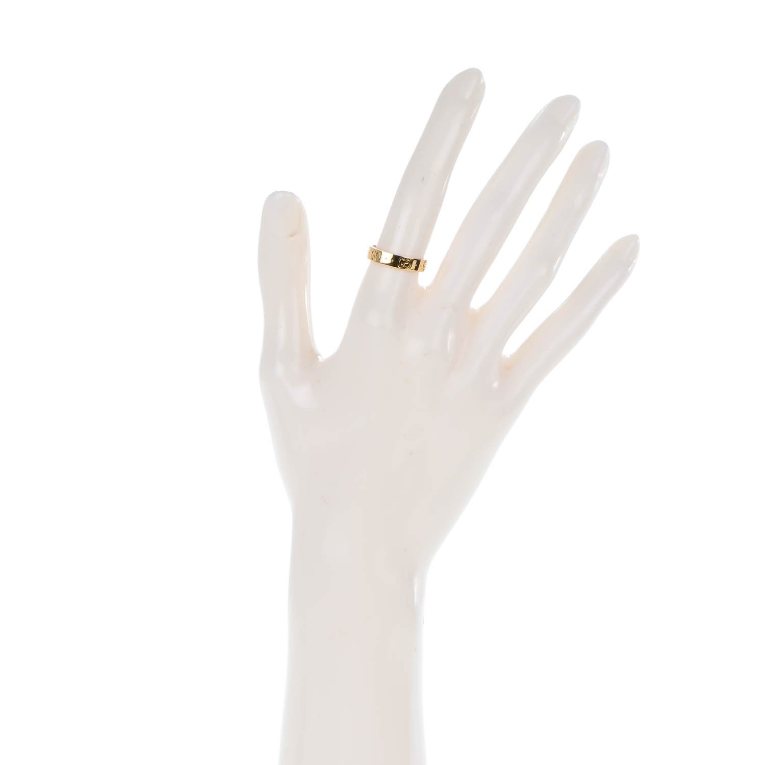 Gucci 18K Yellow Gold 4mm Icon Thin Band Ring 51 5.75 2 of 6
