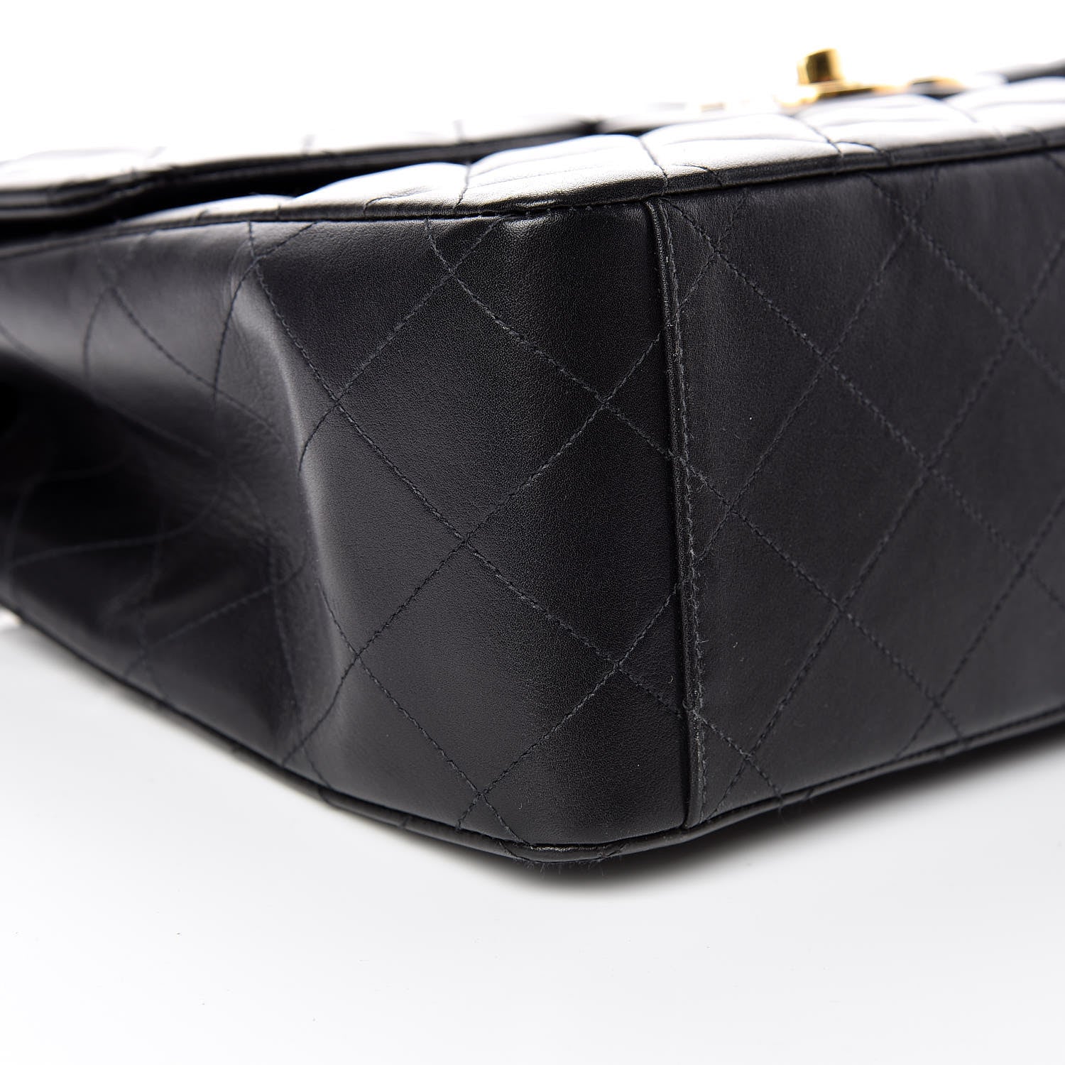 Chanel Lambskin Quilted XL Jumbo Single Flap Black 5 of 12