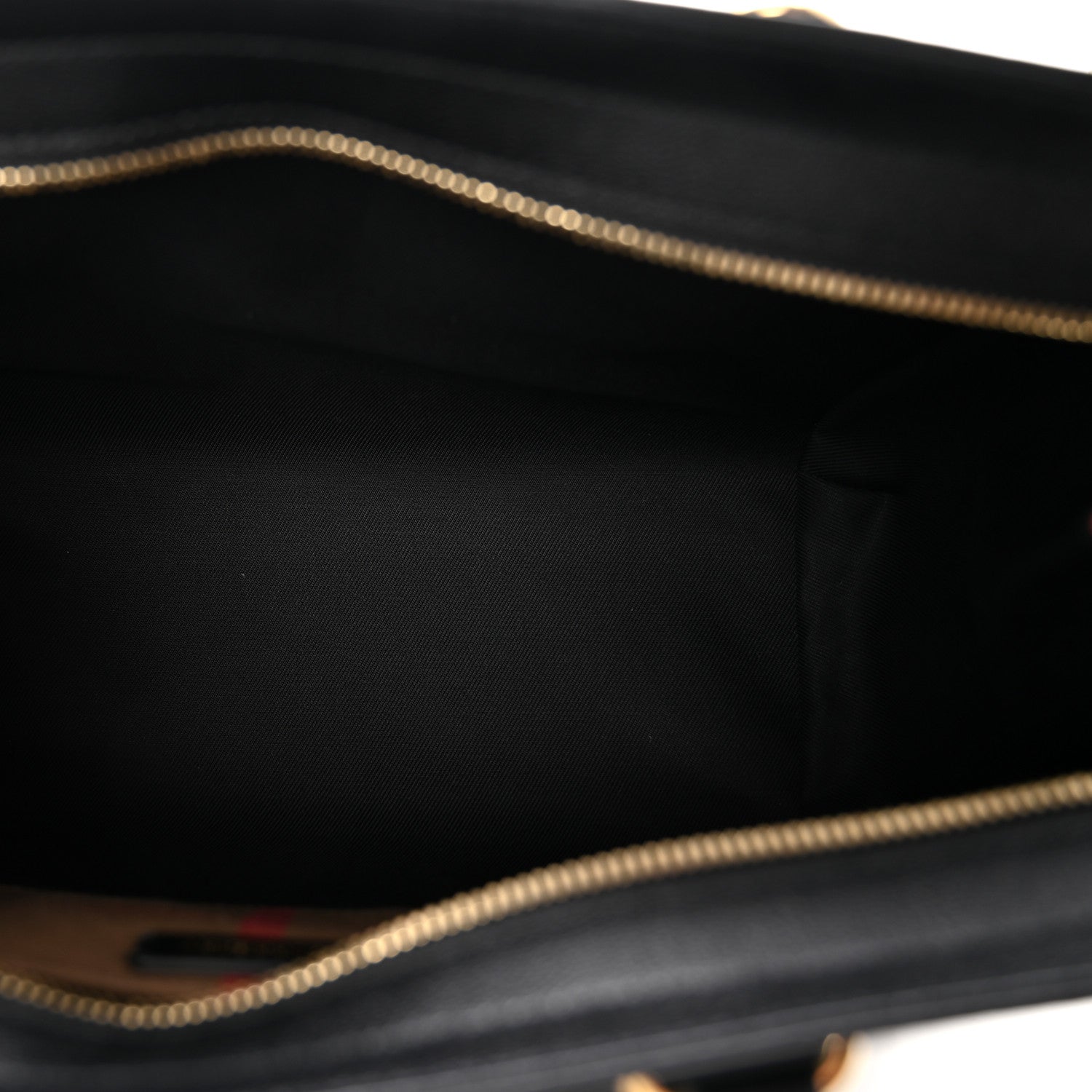 Burberry Calfskin Mega Check Small Banwell Tote Black 1865661