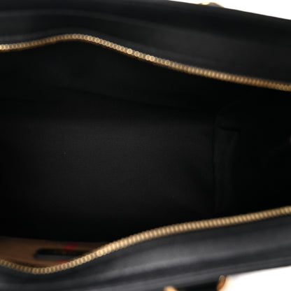 Burberry Calfskin Mega Check Small Banwell Tote Black 5 of 9