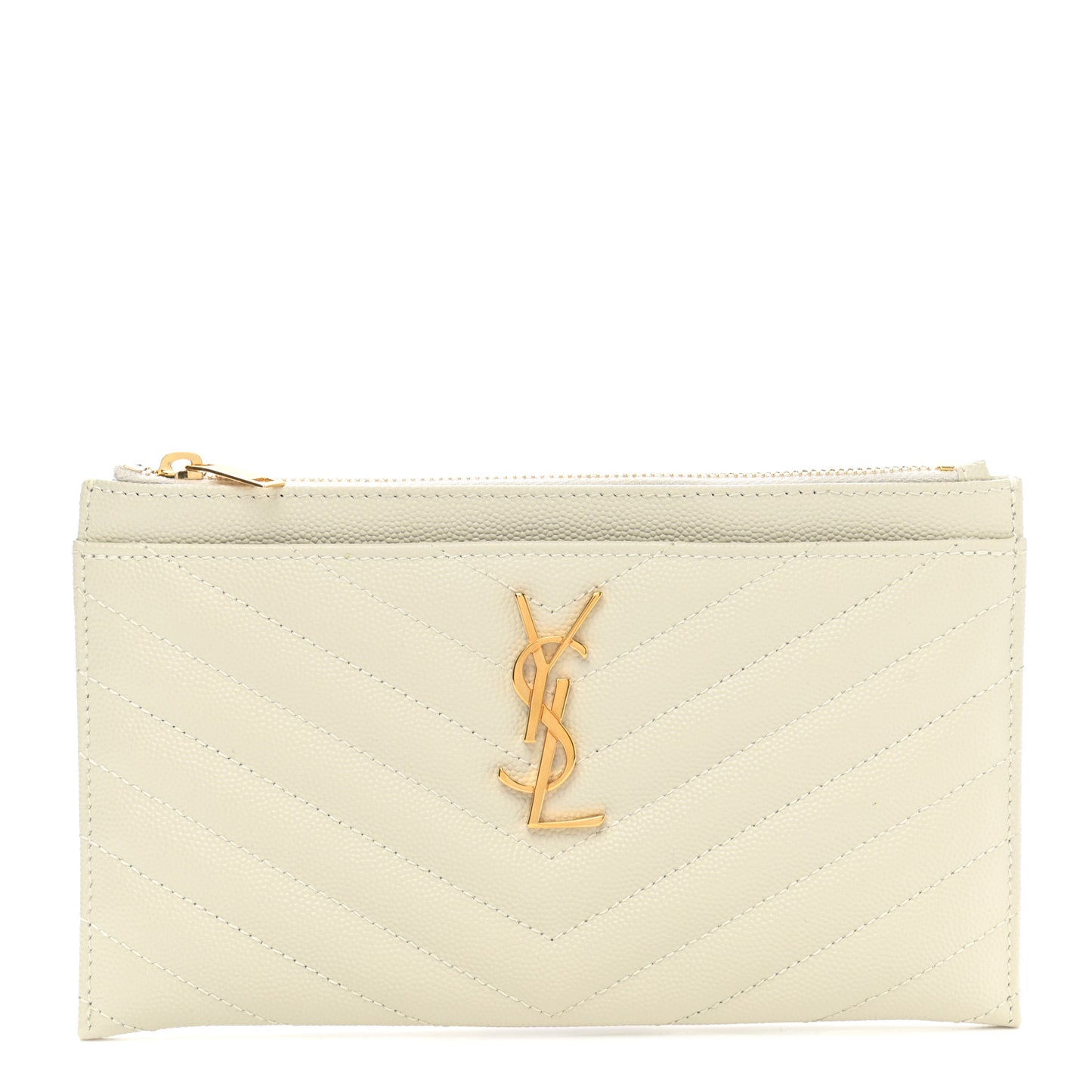 Grain De Poudre Chevron Monogram Bill Pouch Crema Soft