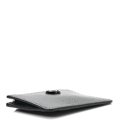 Gucci Dollar Calfskin Enamel Monochrome GG Marmont Key Case Card Holder Black 4 of 7
