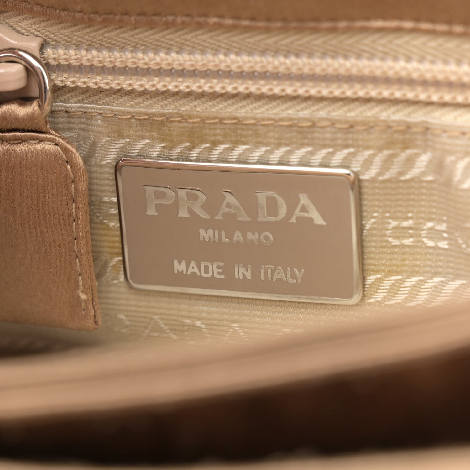Prada Satin Strap Clutch Gold 7 of 13