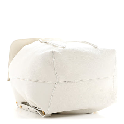 Mansur Gavriel Tumbled Calfskin Backpack Bag White 4 of 10