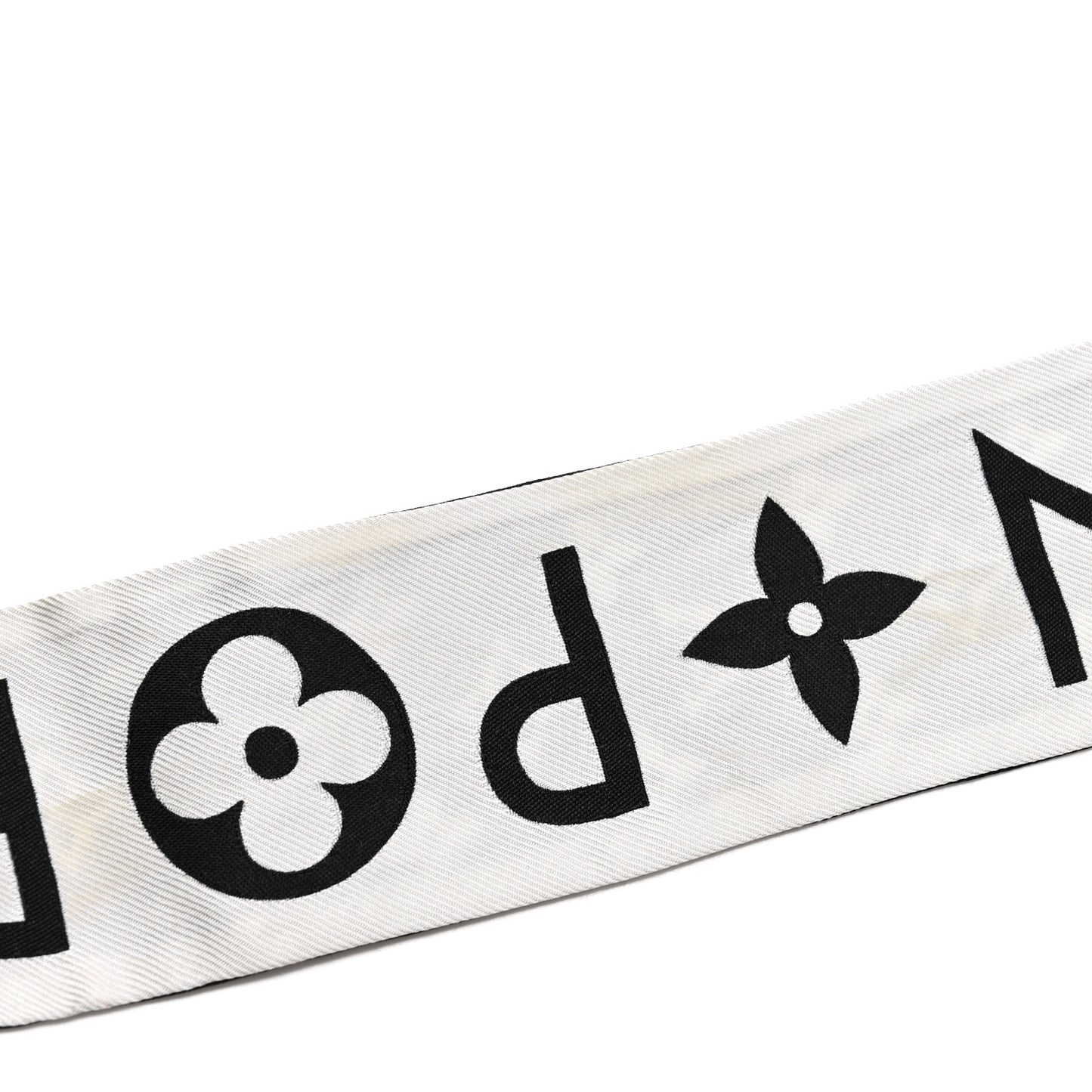 Silk Monogram Infinity BB Bandeau White Black