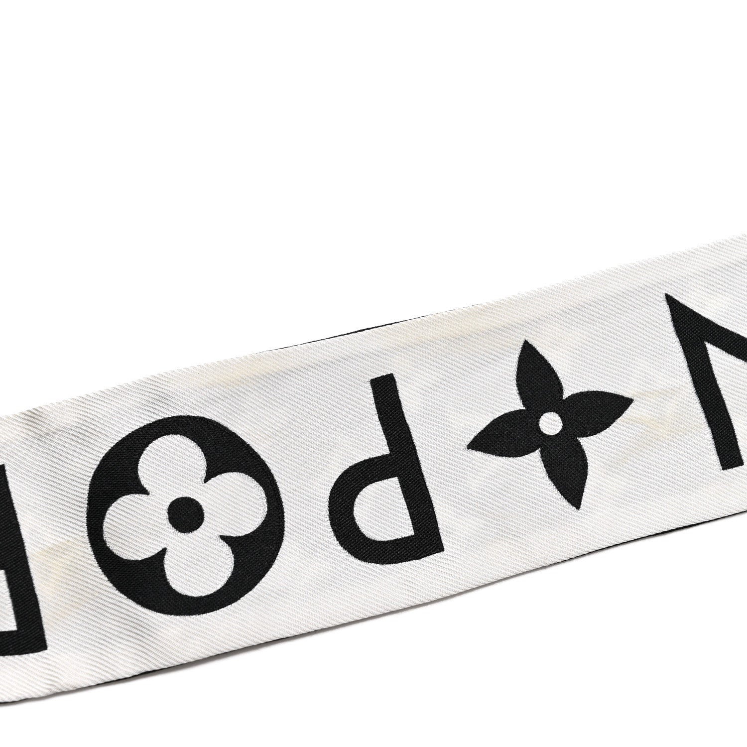 Louis Vuitton Silk Monogram Infinity BB Bandeau White Black 3 of 5