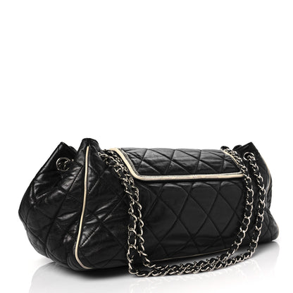 Chanel Lambskin Quilted East West Accordion Flap Black 2 of 7