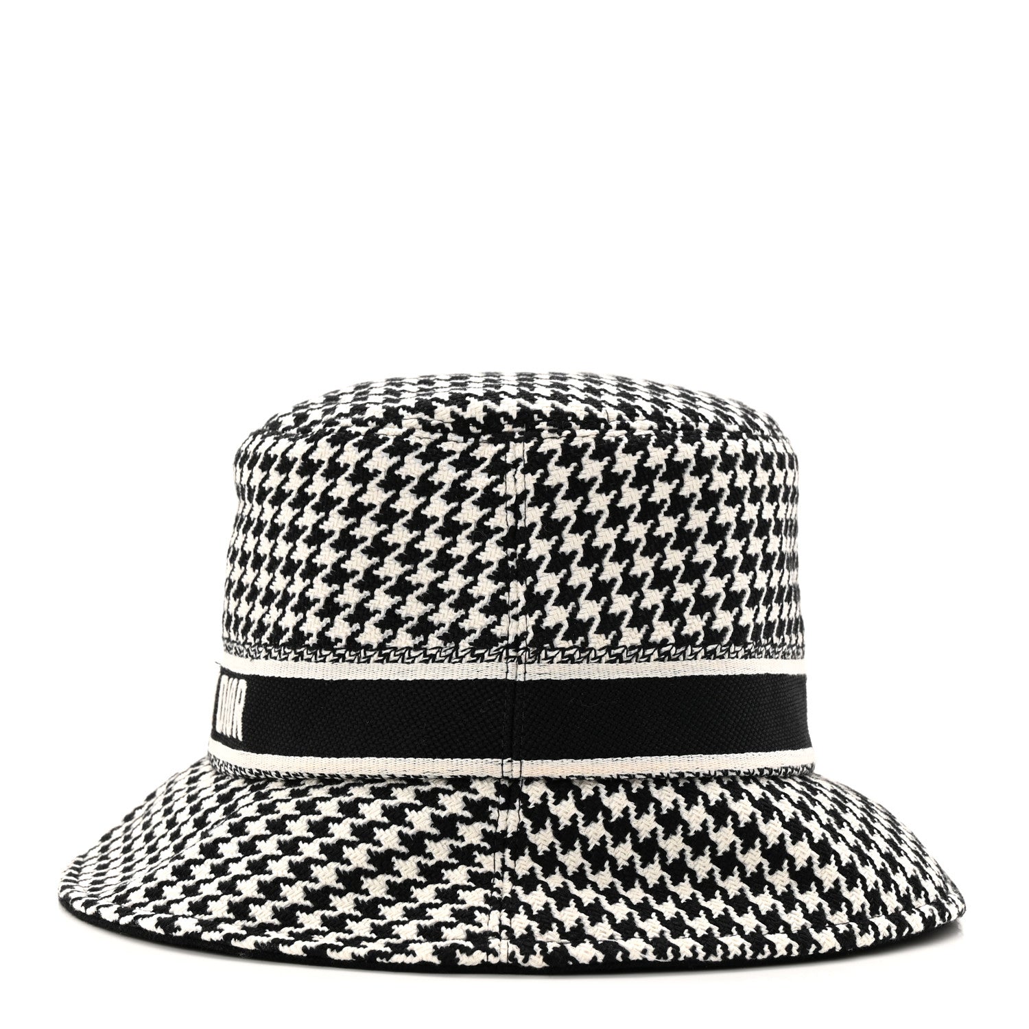 Christian Dior Pied De Poule Bucket Hat 57 Black White 1863339