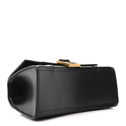 Balenciaga Shiny Box Calfskin Hourglass Top Handle Bag XS Black 4 of 9