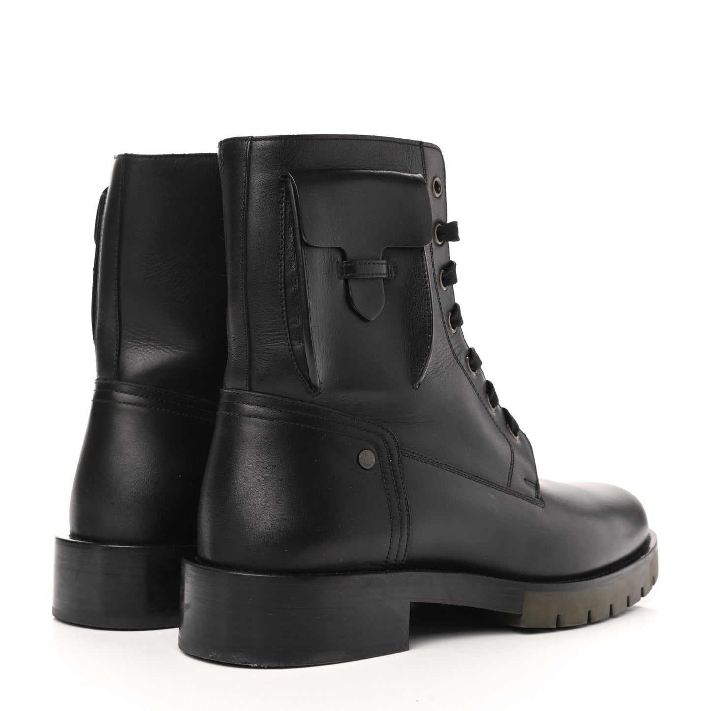 Calfskin Defense Ankle Boots 40 Black