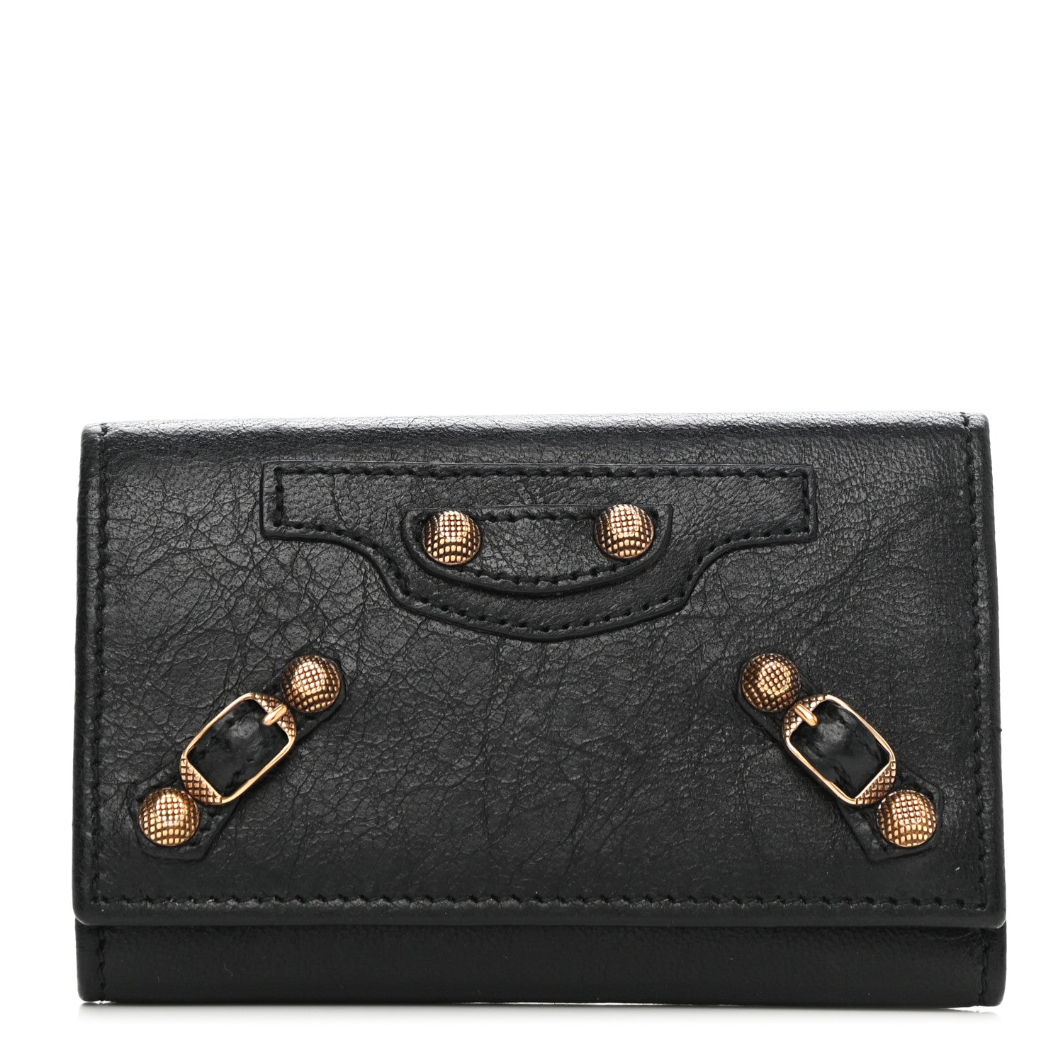 Balenciaga Agneau Giant 12 Rose Gold Hardware Osaka Key Holder Black 1 of 9