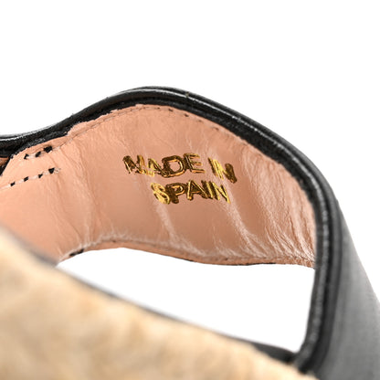 Gucci Galassia Aitana Espadrille 10/95mm Wedge Sandals 39.5 Black 9 of 12