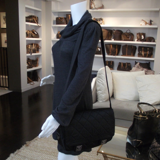 Chanel Nylon Ski Messenger Bag Black 2 of 13