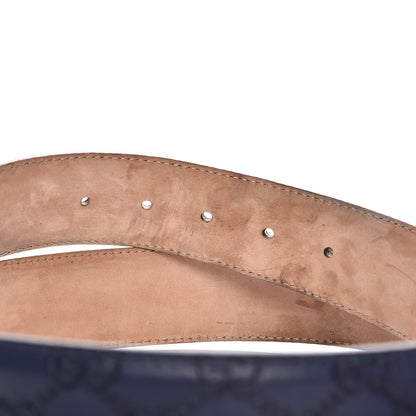 Gucci Guccissima Interlocking G Belt 95 38 Blue 6 of 8