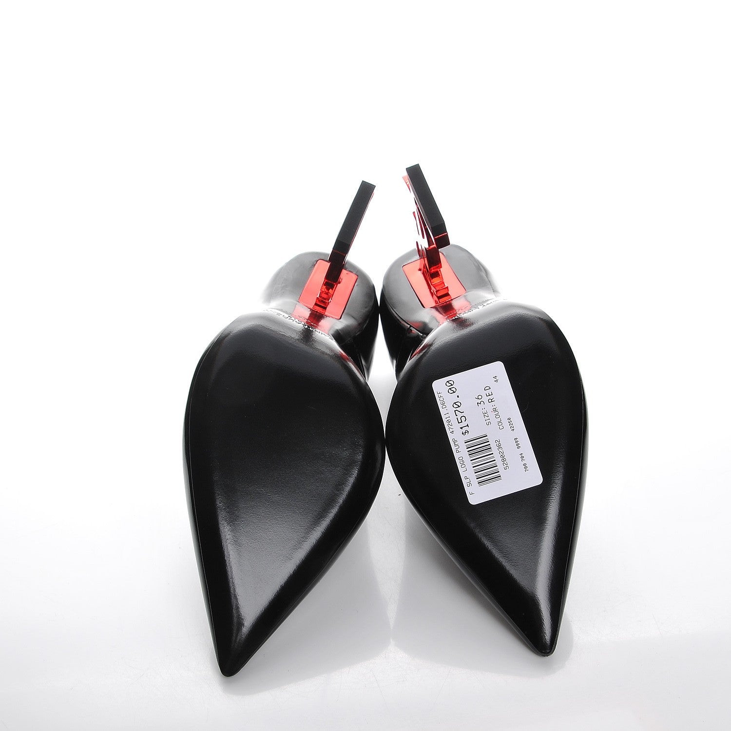 Saint Laurent Patent Opyum 100 Pumps 36 Black Red 6 of 10