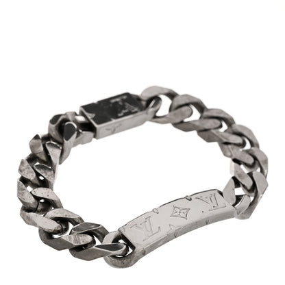 Louis Vuitton Zamac Palladium Monogram Chain Bracelet Silver 1 of 4