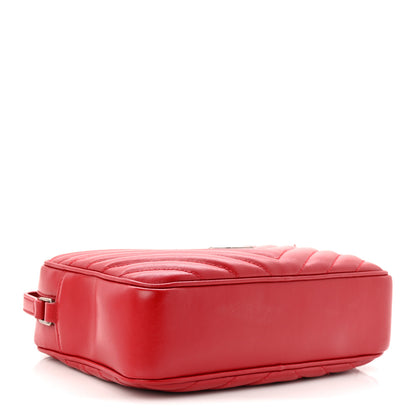 Saint Laurent Calfskin Matelasse Monogram Lou Camera Bag Rouge Eros 4 of 11