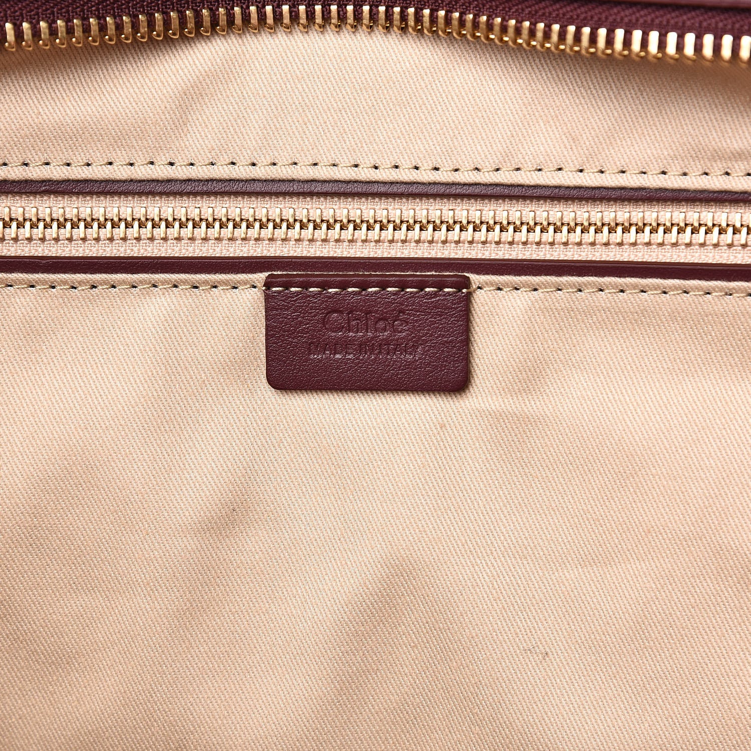 Chloe Smooth Calfskin Embossed Tao Zipped Tote Burnt Brown 6 of 9