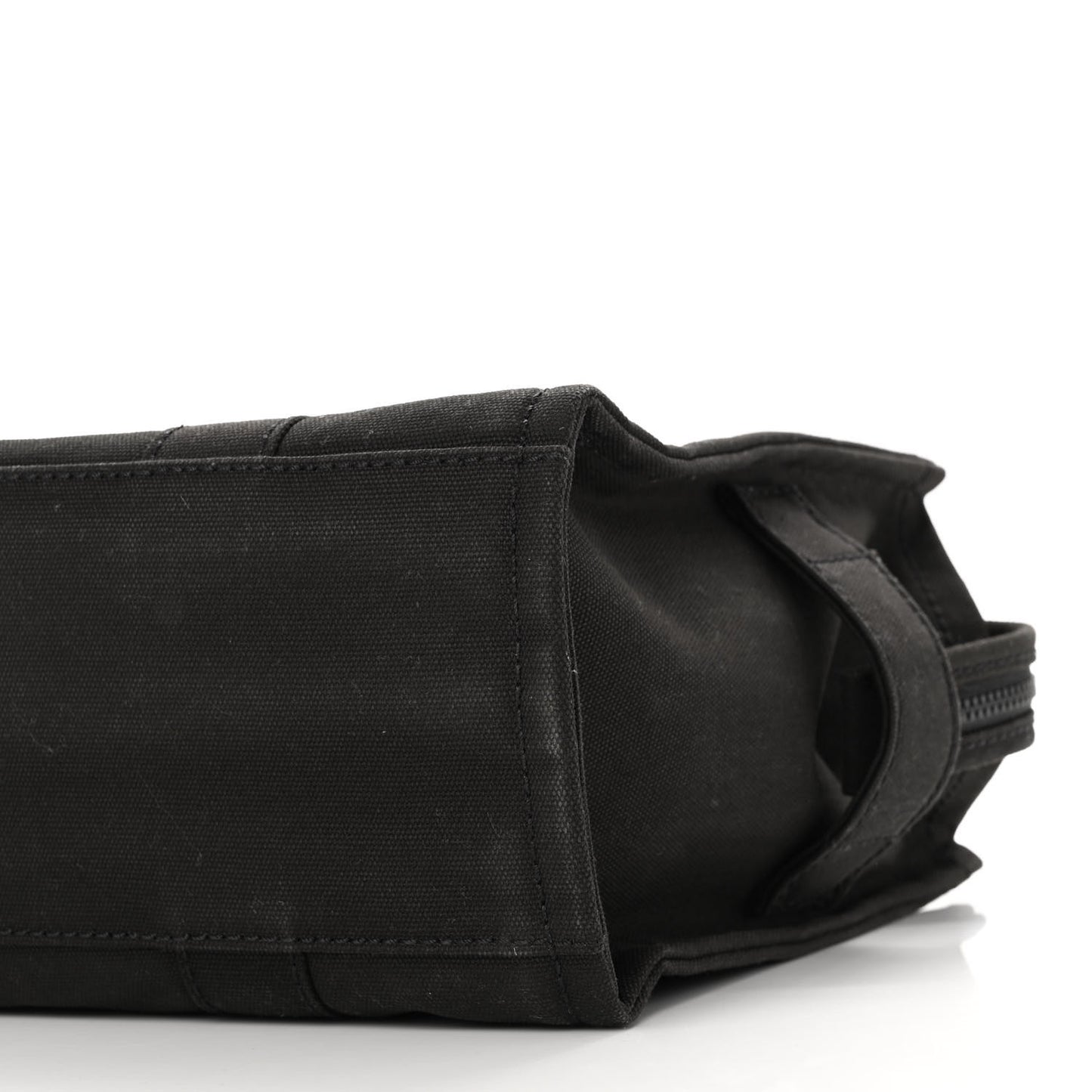 Cotton Canvas Medium The Traveler Tote Bag Black