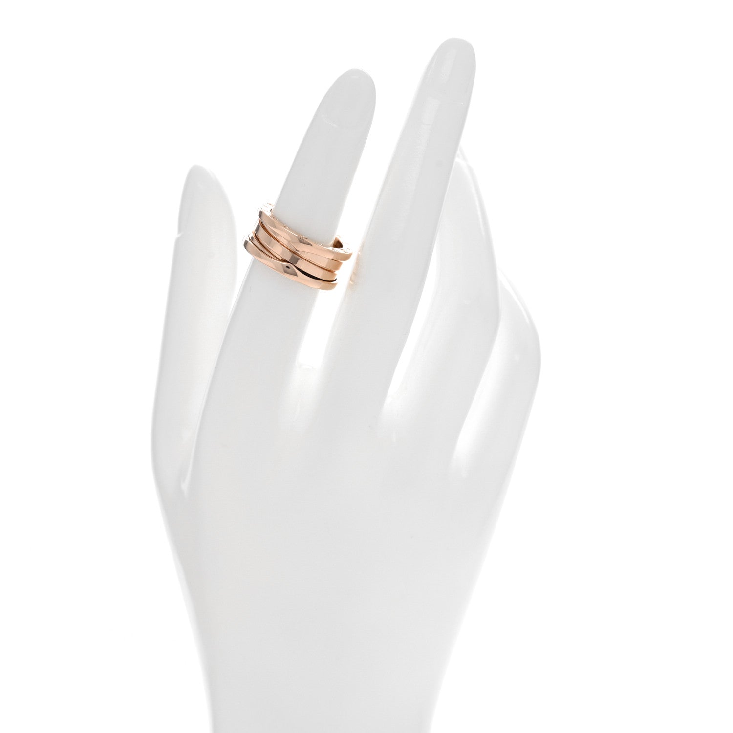 Bulgari 18K Rose Gold B.Zero1 Three-Band Ring 52 6 2 of 5