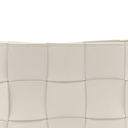 Bottega Veneta Calfskin Maxi Intrecciato Cassette Pouch On Strap Chalk 7 of 12