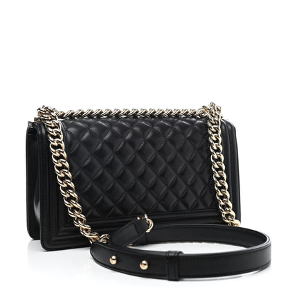 Chanel Lambskin Quilted Medium Boy Flap Black 2 of 4
