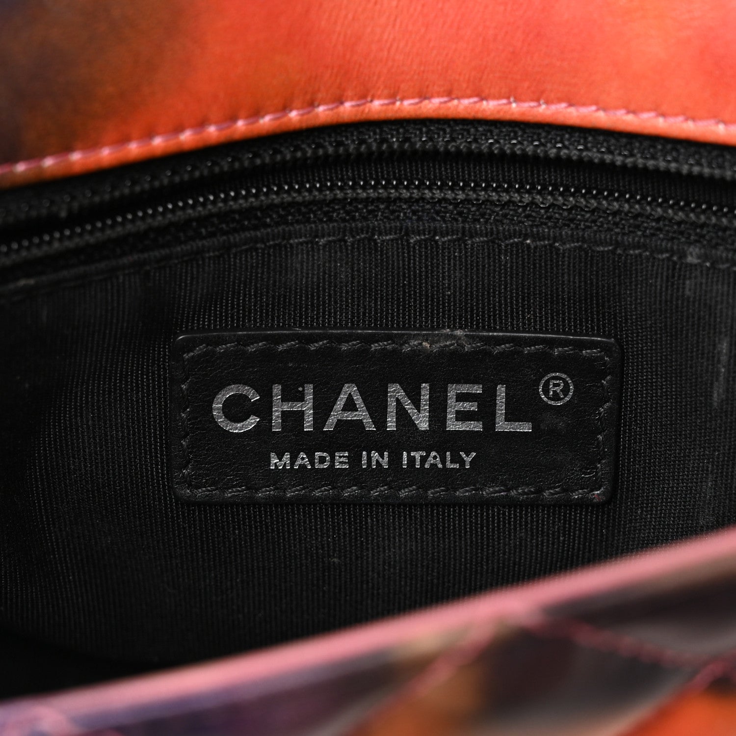 Chanel Printed Lambskin Quilted Small Flower Power Flap Ecru Orange Red Purple 6 of 11