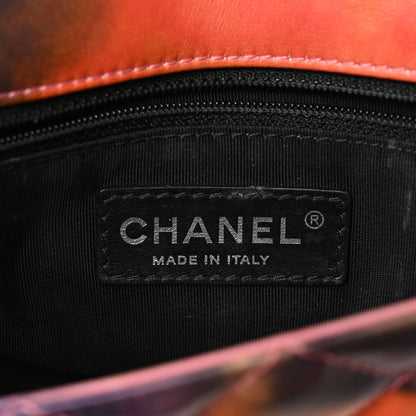 Chanel Printed Lambskin Quilted Small Flower Power Flap Ecru Orange Red Purple 6 of 11