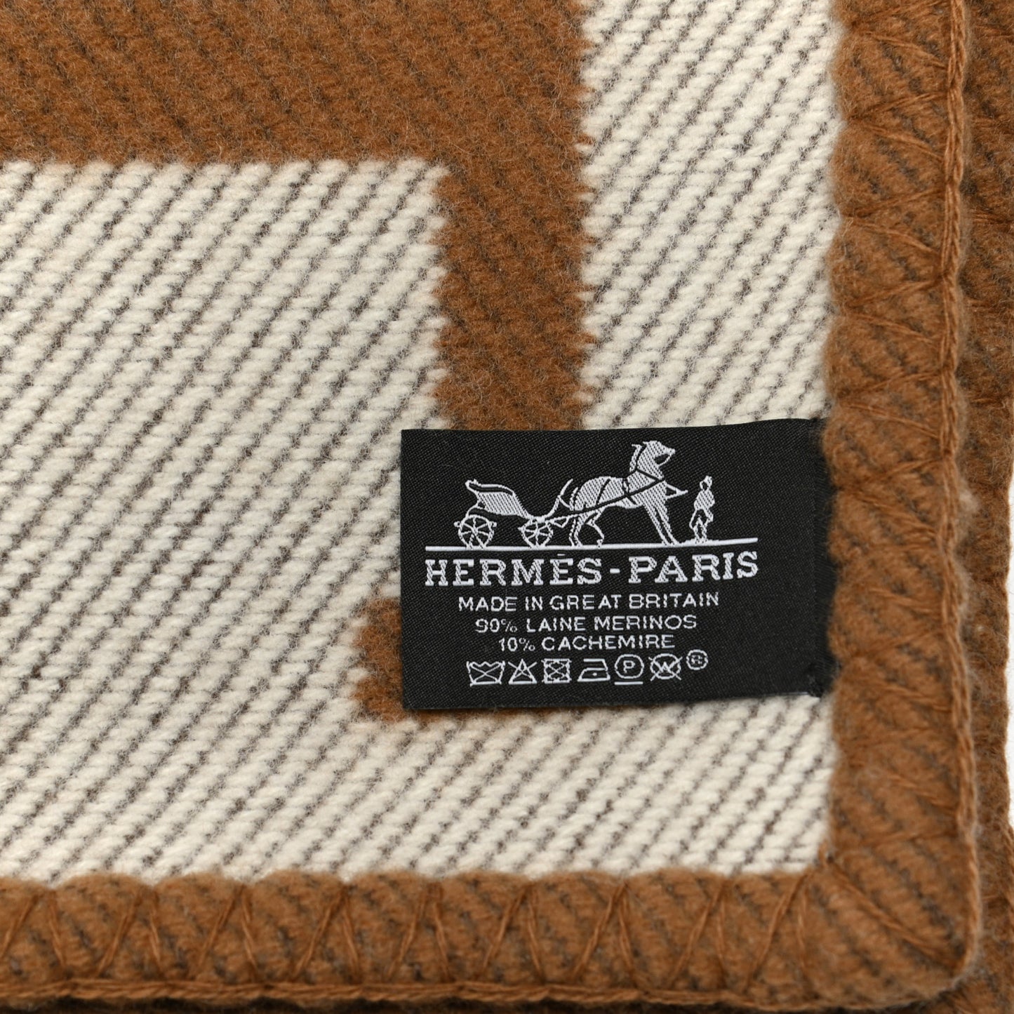 Wool Cashmere New Classic Avalon Blanket Ecru Camel
