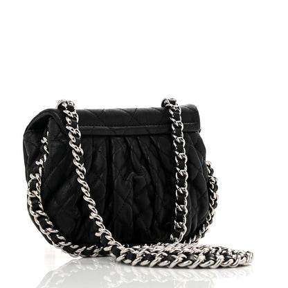 Chanel Washed Lambskin Quilted Mini Chain Around Flap Black 3 of 12
