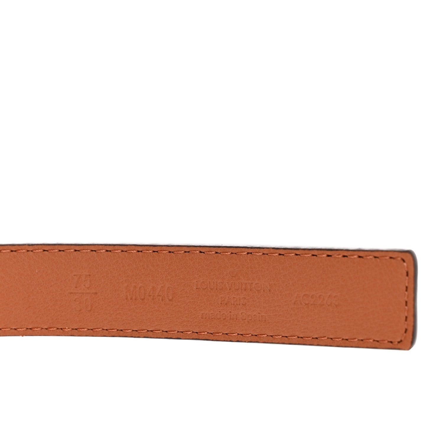 Louis Vuitton Calfskin Reverse Monogram 20mm LV Iconic Reversible Belt 75 30 Black 5 of 6