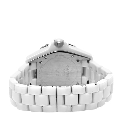 Chanel Stainless Steel Ceramic Diamond Dial 38mm J12 Automatic Watch White 3 of 5