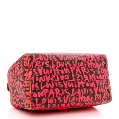 Louis Vuitton Monogram Graffiti Speedy 30 Fuchsia 4 of 11