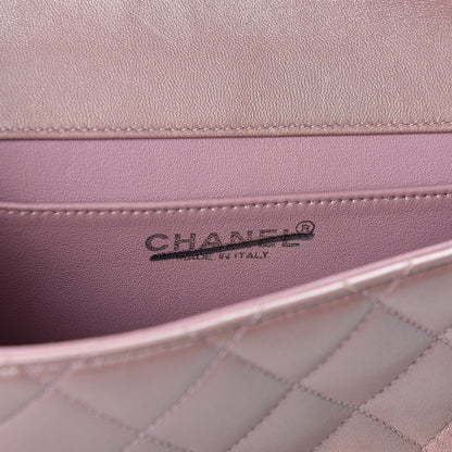Chanel Metallic Lambskin Quilted Extra Mini Rectangular Flap Pink 5 of 10